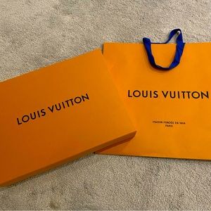 Authentic Louis vuitton large storage box and shopping bag
